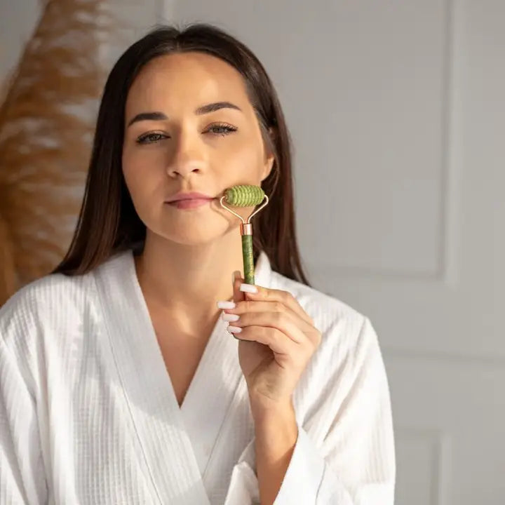 Gua Sha Jade Roller | Gua Sha Stone | Gua Sha Tool Grooved