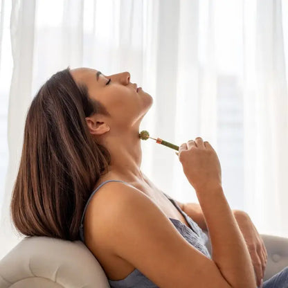 Gua Sha Jade Roller | Gua Sha Stone | Gua Sha Tool Grooved